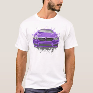 Purple Sports Car Illustration in Watercolor style T-Shirt