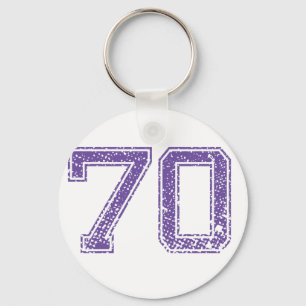 Purple Sports Jerzee Number 70.png Keychain