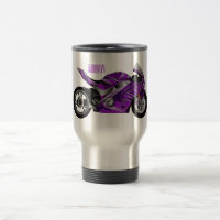 Purple sports motorcycle cartoon