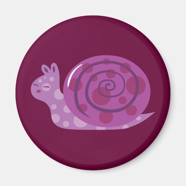 Purple Spotted Snail Magnet (Front)
