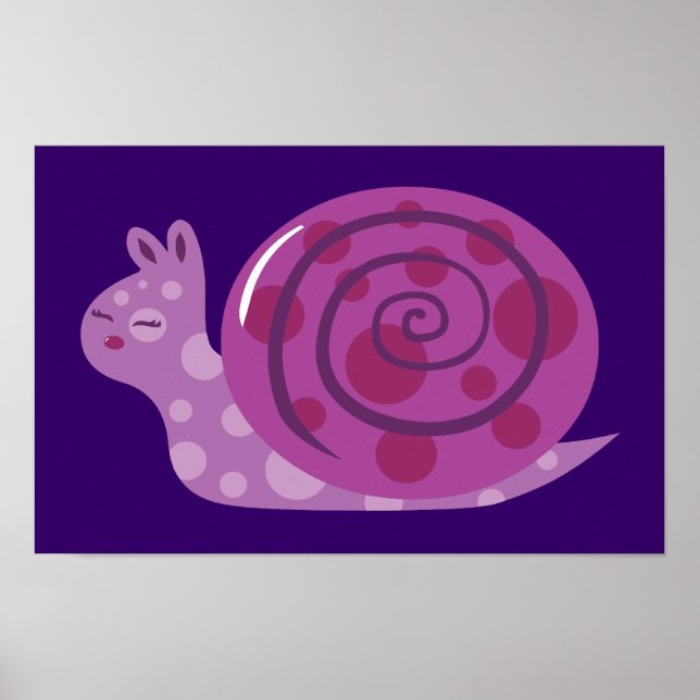 Purple Spotted Snail Poster (Front)