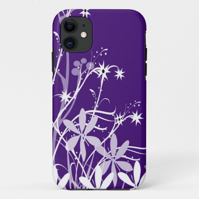 Purple Spring Flowers iphone 5 Hard Case (Back)