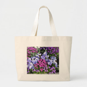 Purple Spring Flowers Large Tote Bag