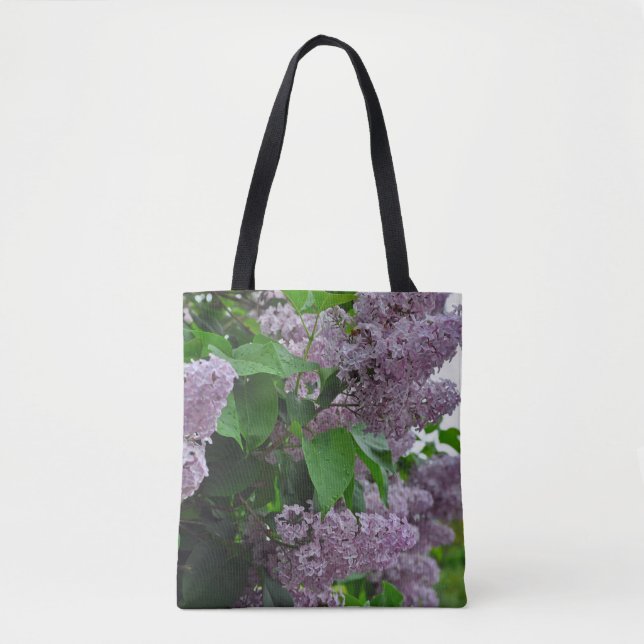 Purple spring lilac flowers tote bag (Front)