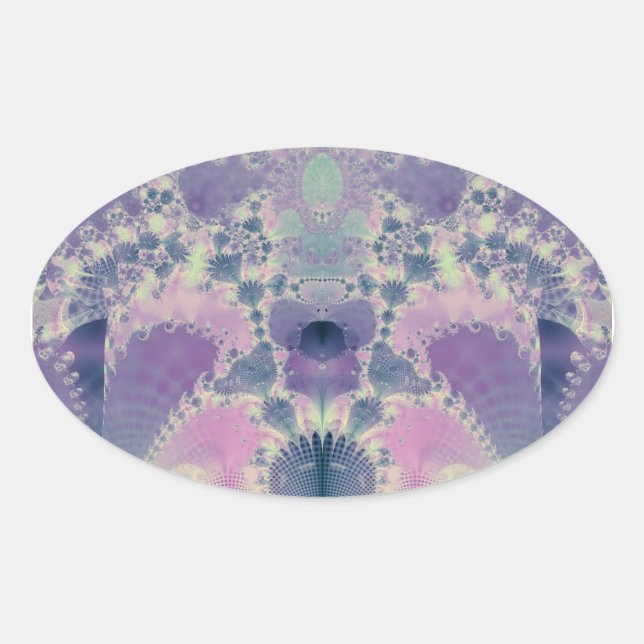 Purple Spring Oval Sticker (Front)