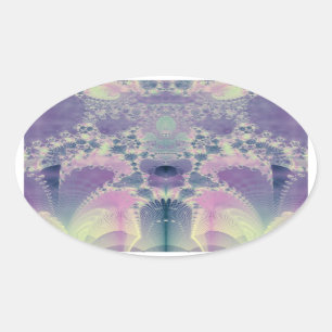 Purple Spring Oval Sticker