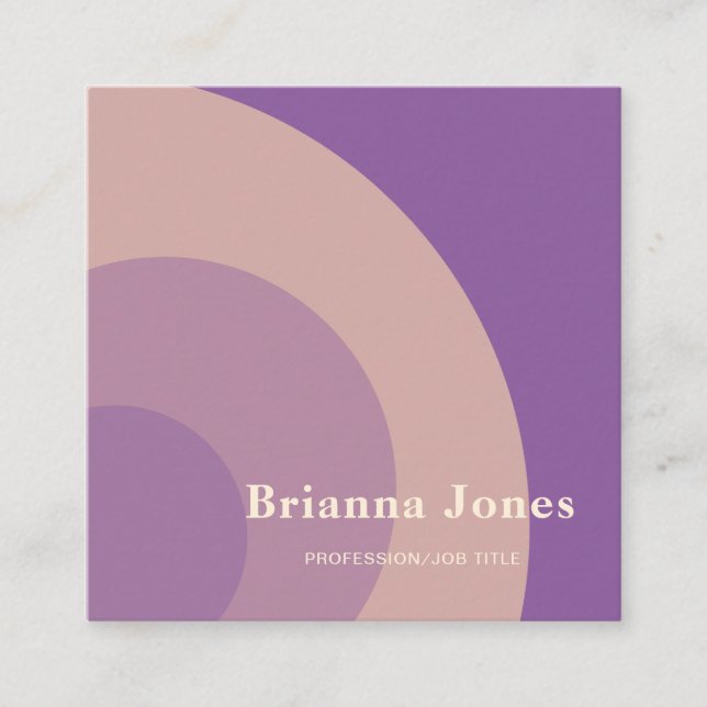 Purple Square Business Card (Front)