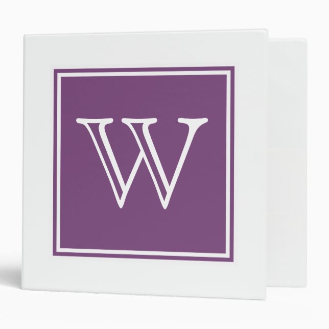 Purple Square Monogram Binder (Front/Inside)