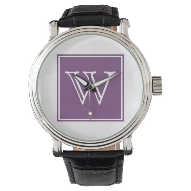 Purple Square Monogram Watch (Front)