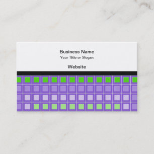 Purple Square Pattern Business Card