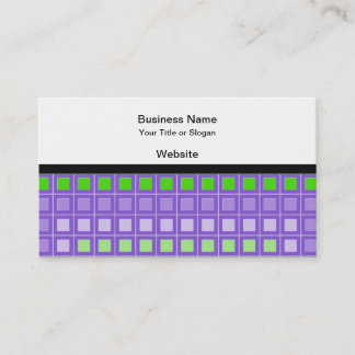 Purple Square Pattern Business Card