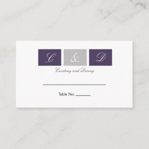Purple Squares Table Cards