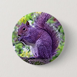 Purple Squirrel 2 Inch Round Button