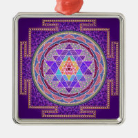 Purple Sri Yantra Ornament