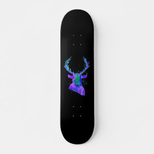 Purple Stag Silhouette Skateboard