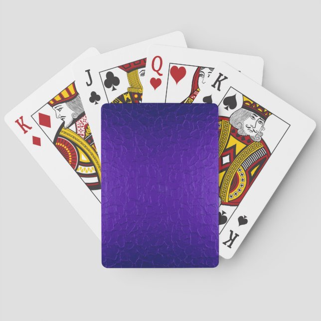 Purple Stainless Shiny Metallic Playing Cards (Back)