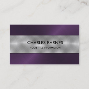 Purple Stainless Steel Business Card