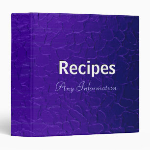 Purple stainless steel metal   Recipes binders