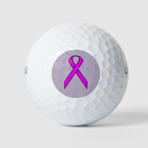 Purple Standard Ribbon by Kenneth Yoncich Golf Balls