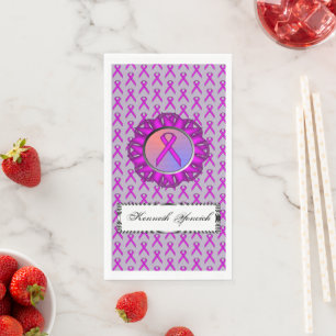 Purple Standard Ribbon by Kenneth Yoncich Napkin