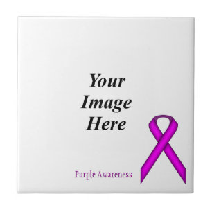 Purple Standard Ribbon by Kenneth Yoncich Tile