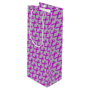 Purple Standard Ribbon by Kenneth Yoncich Wine Gift Bag