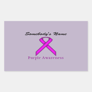 Purple Standard Ribbon Sticker
