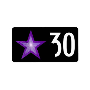 Purple Star 'Age' étiquette moyen noir
