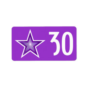 Purple Star 'Age' étiquette moyen violet