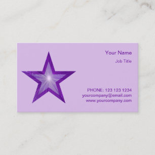 Purple Star business card side star pale purple