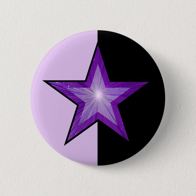 Purple Star button pale purple black (Front)