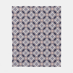 Purple Star Cross Geometry Middle Eastern Pattern Fleece Blanket