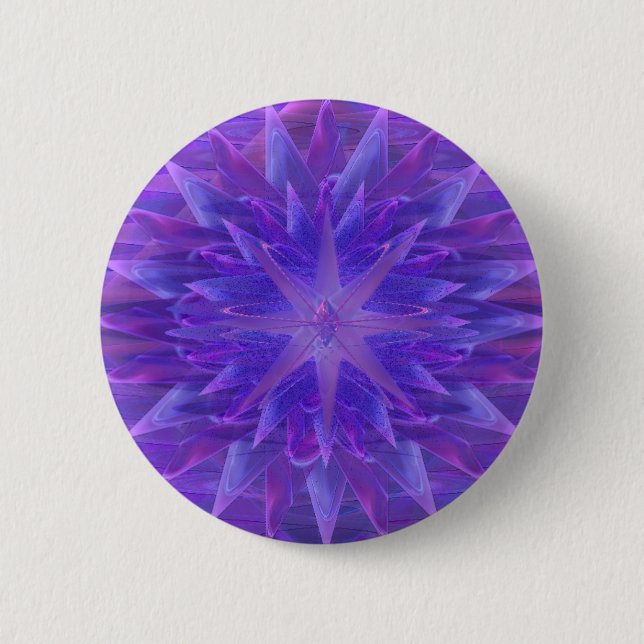 Purple Star Mandala 2 Inch Round Button (Front)