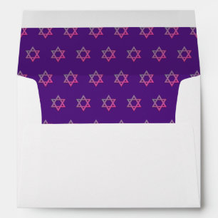 Purple Star of David Envelope