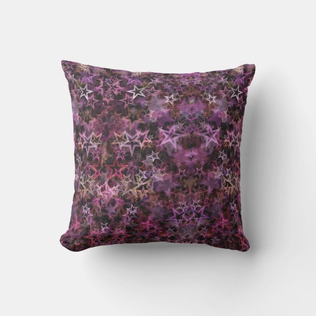 Purple star outdoor pillow (Front)
