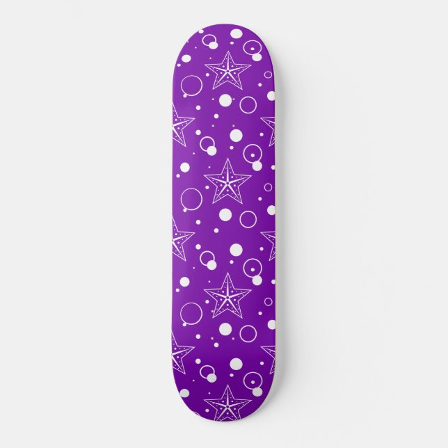 Purple Star Party Skateboard (Front)