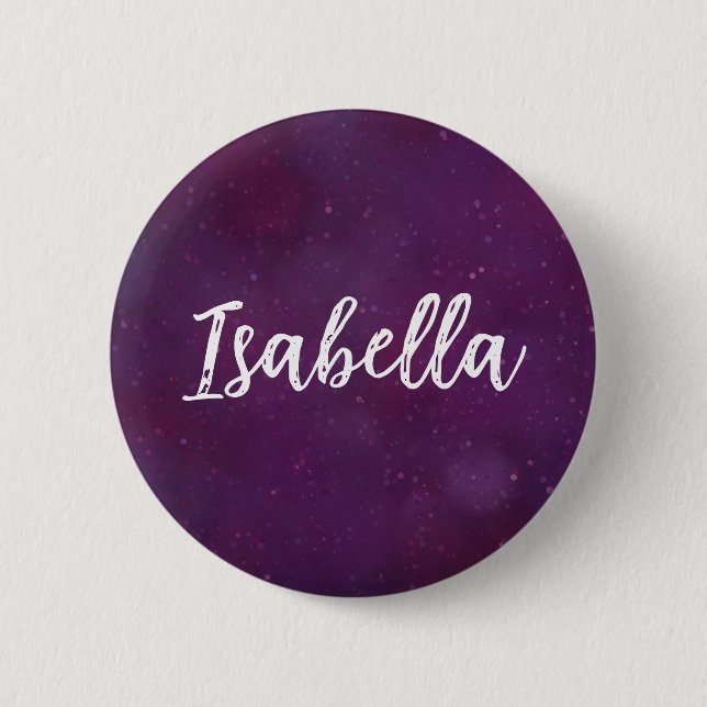 Purple star sky 2 inch round button (Front)