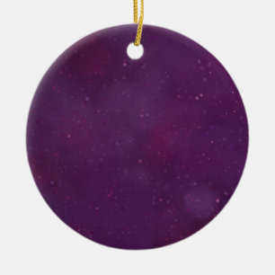 Purple star sky ceramic ornament