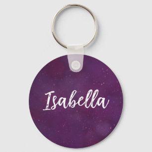 Purple star sky keychain