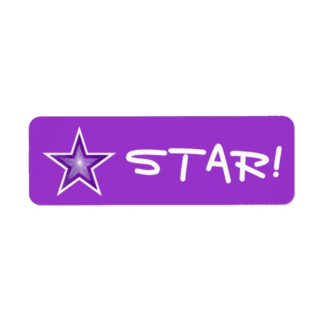 Purple Star "STAR" étiquette petit violet (Devant)