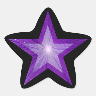 Purple Star star-shape sticker black