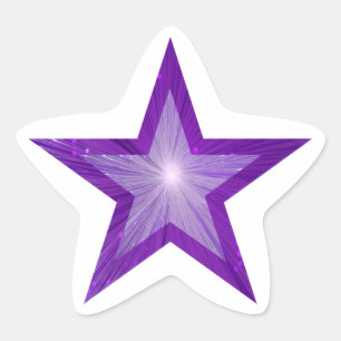 Purple Star star-shape sticker white