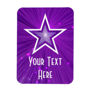 Purple Star 'Text' flexible magnet vertical