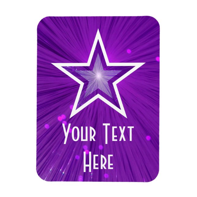 Purple Star 'Text' flexible magnet vertical (Vertical)