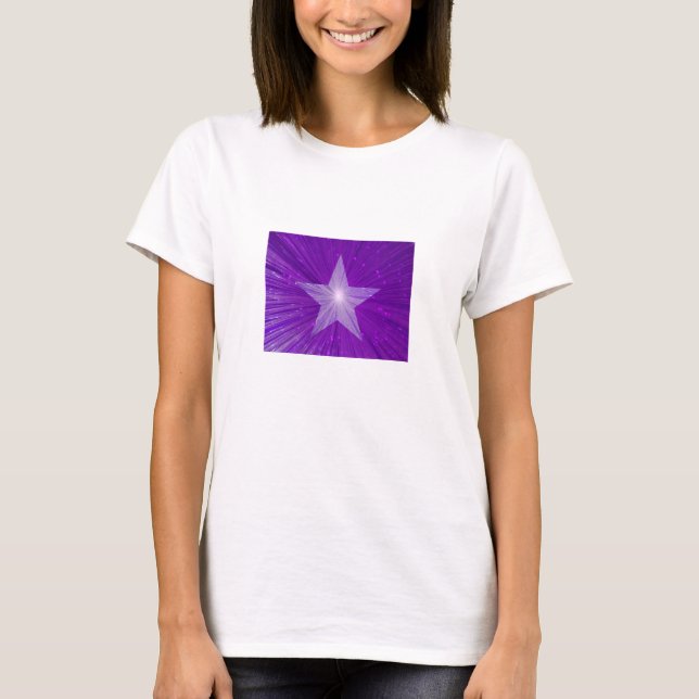 Purple Star women's t-shirt white (Front)