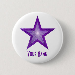 Purple Star 'Your Name' button white