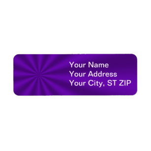 Purple Starburst Address Labels
