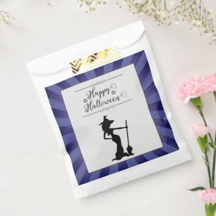 Purple Starburst Witch Halloween Favour Bag