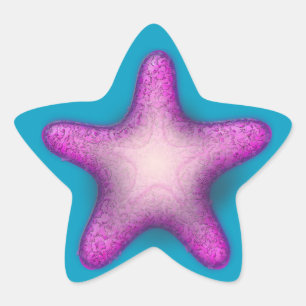 Purple Starfish Stickers