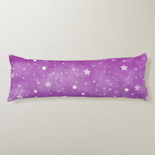 Purple Starry Night Sky Body Pillow